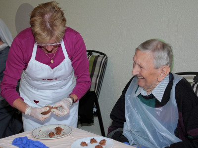 In der Weihnachtsbäckerei...
